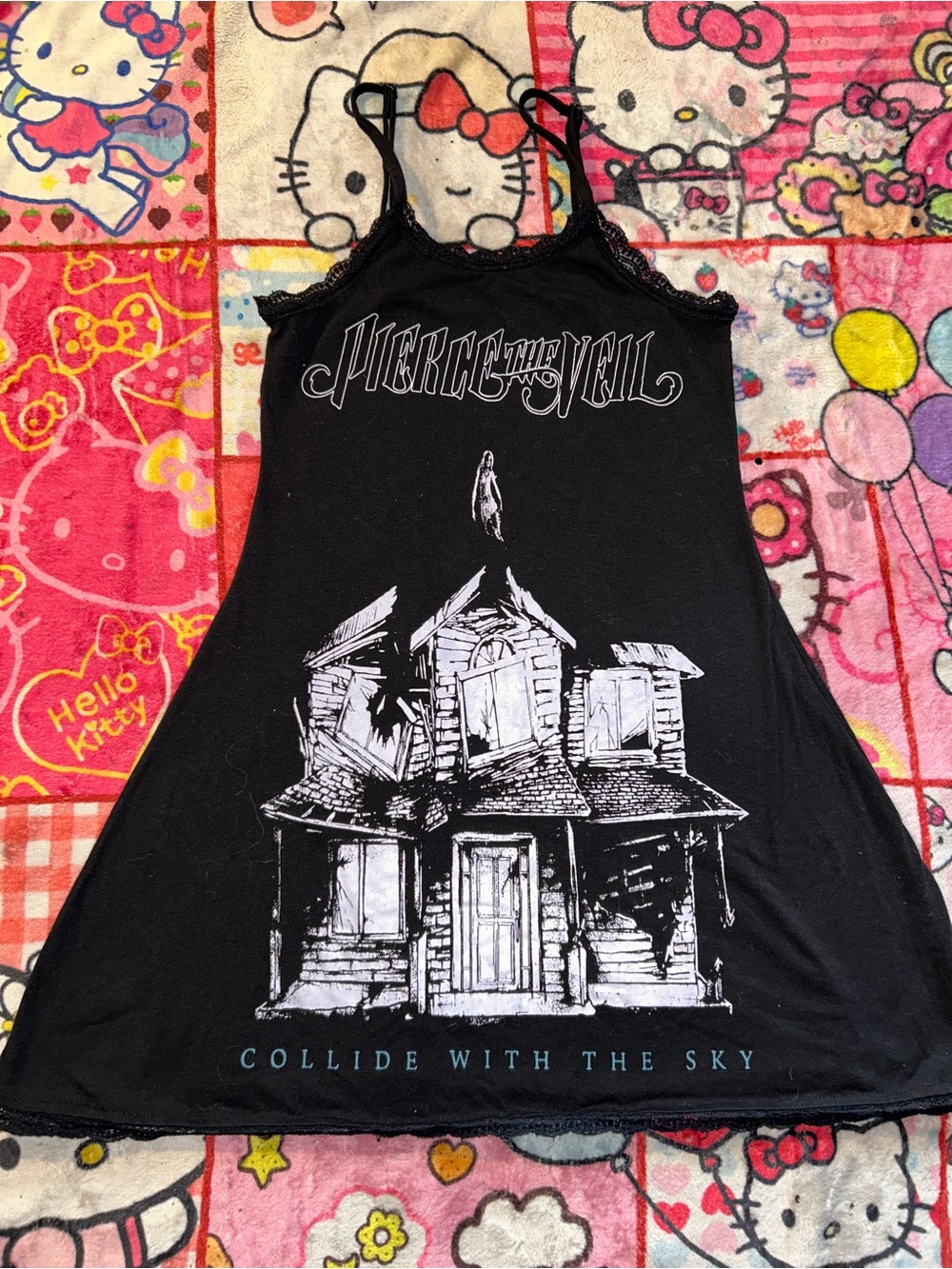 Hot Topic Black Graphic Mini Dress - Pierce The Veil Collide With The Sky
